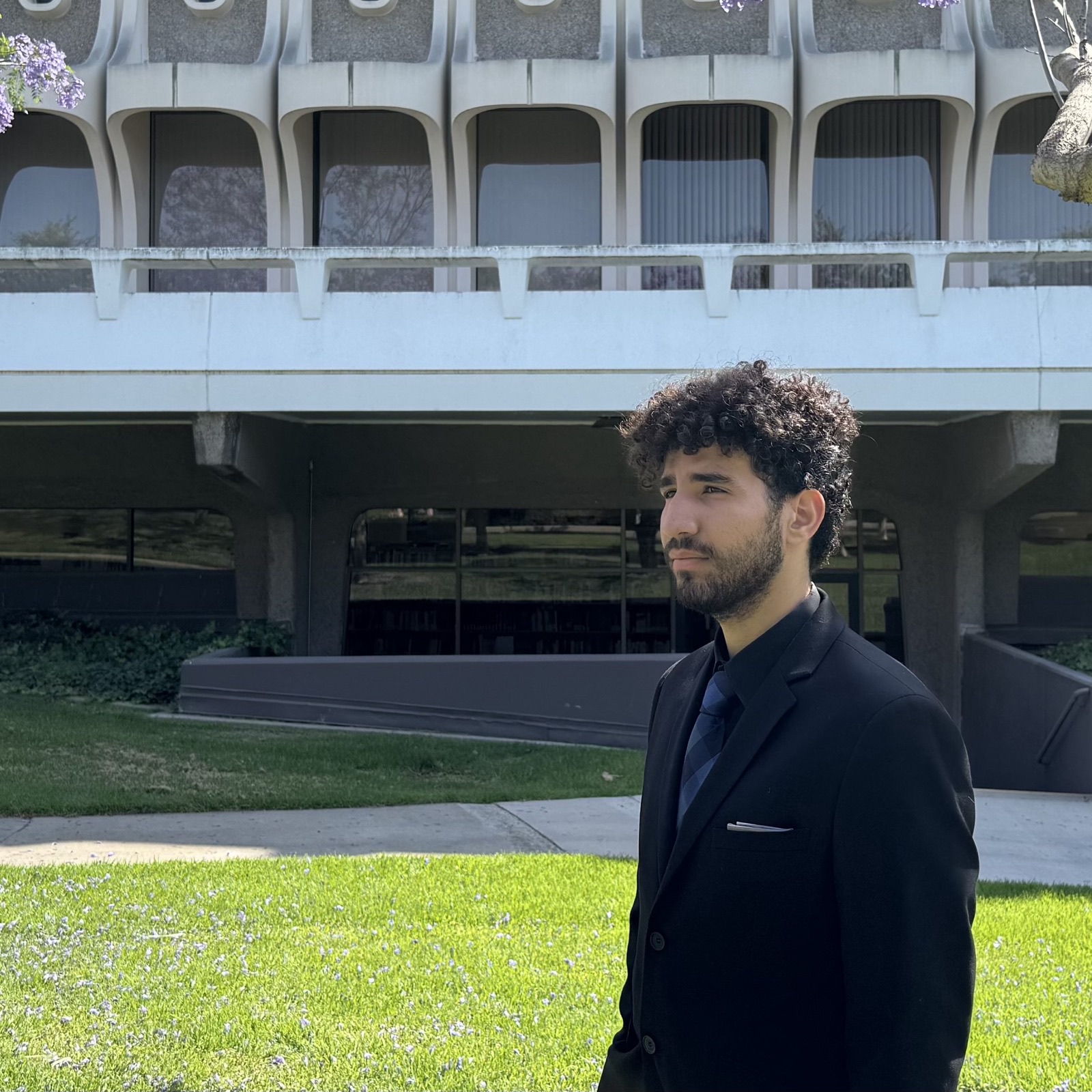 Abubakr Elmallah on the UC Irvine campus